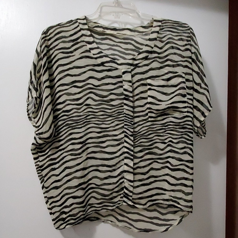 Sheer print top